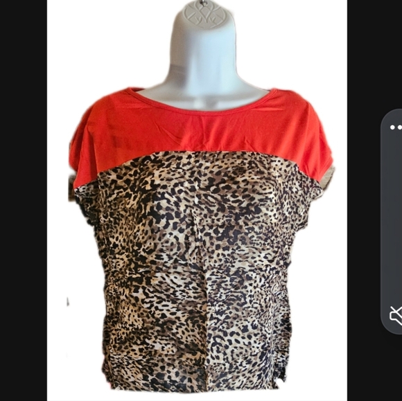 liz Claiborne animal print top - Picture 1 of 6